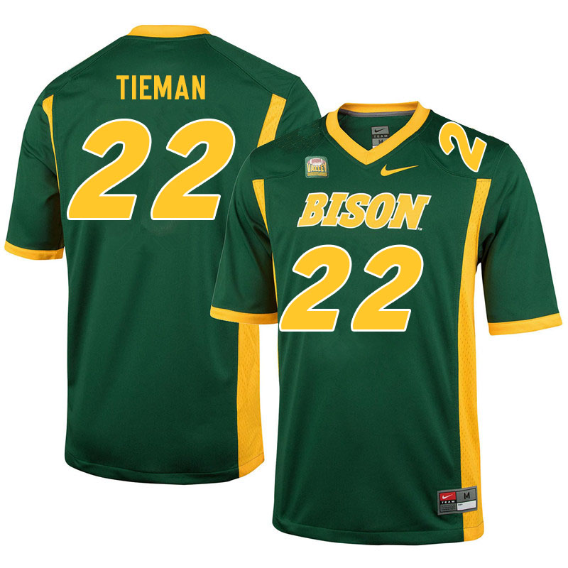 Men #22 Dalton Tieman North Dakota State Bison College Football Jerseys Sale-Green - Click Image to Close